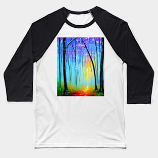 Magical Forest at Sunrise Baseball T-Shirt